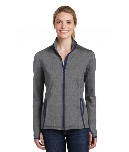 Sport-Tek ®  Ladies Sport-Wick ®  Stretch Contrast Full-Zip Jacket